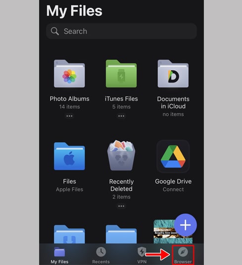 access clipdown.com using Documents by Readdle