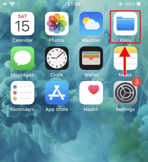 Open the Files app on your iPhone